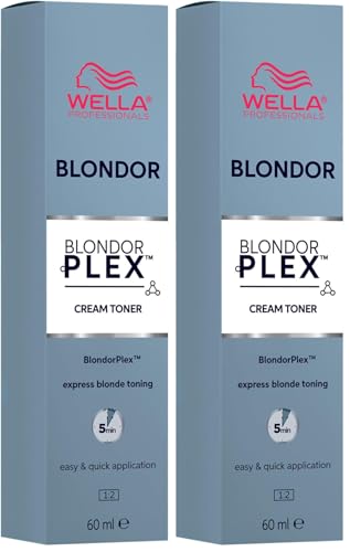 Wella Professionals BlondorPlex Cream Toner /16 Lightest Pearl – Creme-Tönung mit Bond-Builder-Technologie für kühle, gleichmäßige Blondtöne – 60ml - 2er Pack