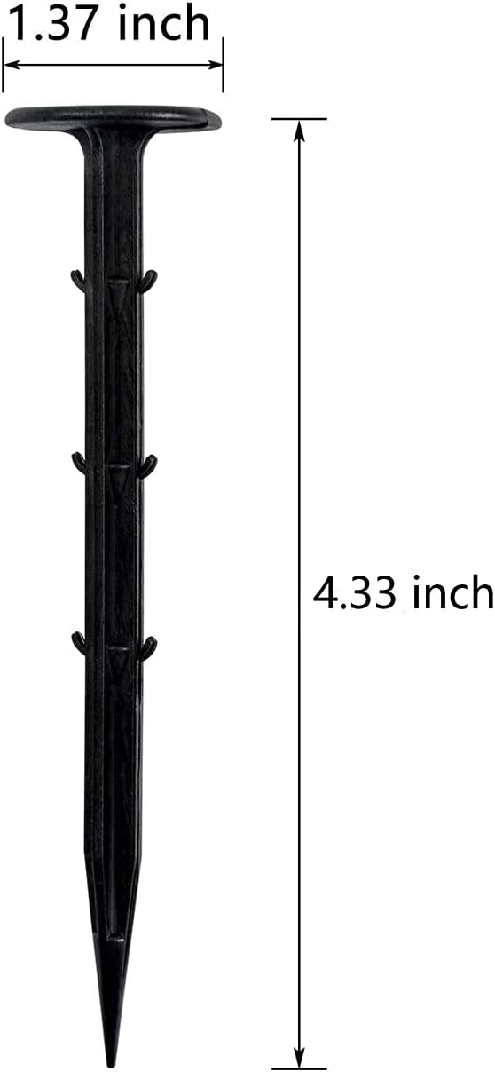 60PCS 4.3 Inches Plastic Garden Stakes Anchors Garden Stakes Plastic