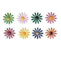 Plipdhy 8 Stück Blumen Metall Wanddekoration,Garten Wandkunst Deko,Wandornamente Outdoor,Blumen Hängedekoration Für Zaun Hof Veranda Terrasse Hinterhof Balkon