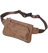 Ausion Leather Fanny Pack for Men and Women, Hip Bum Waist Bag for Hiking Running Travel, Multipl...