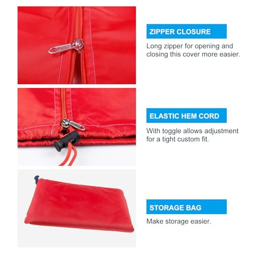 OKPOW Cantilever Patio Umbrella Cover: Fit 9-14 FT Offset Outdoor Umbrella by OKPOW - Used condition - Image 4