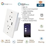 Jinvoo Smart WiFi Outlet Socket with USB 2 AC Individual Control thumbnail 2