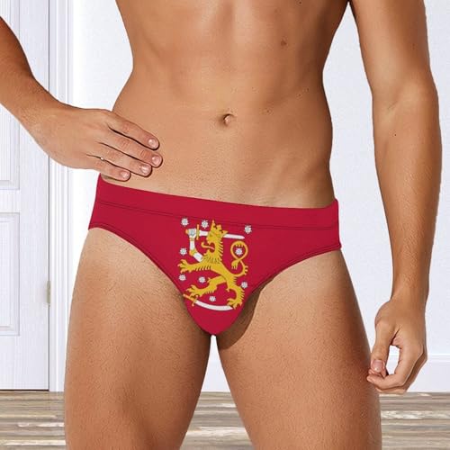 Coat Arms of Finland Mens Swim Briefs Quick Dry Triangle Trunks Swimsuit Swimming Bikini Swimwear4