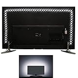 SPARKE LED TV Strip Lights, 2M/6.56ft 2835 USB S-Shape Any-Angle Bendable TV Backlight for Any Sizes of TV/Monitor Below 50Inch(White Light)