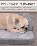 KSIIA Orthopädisches Hundebett Grosse Hunde, Hundekorb Bezug abnehmbar waschbar, Hundesofa Wasserdicht mit Rand, rutschfeste Unterseite, Grau, 88x55x15cm