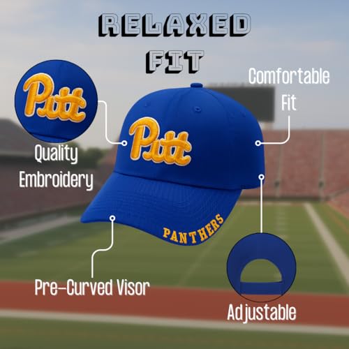 Gorra clásica oficial gráfica Universidad Pittsburgh azul miniatura 4