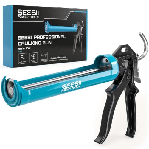 SEESII 10-Oz Dripless Caulking Gun w/ 18:1 Thrust Ratio & Silicone Removal Tool $14.99 + Free Shipping w/ Prime or on $35+ + 63% Off Code QXBCHHMQ... - image 1