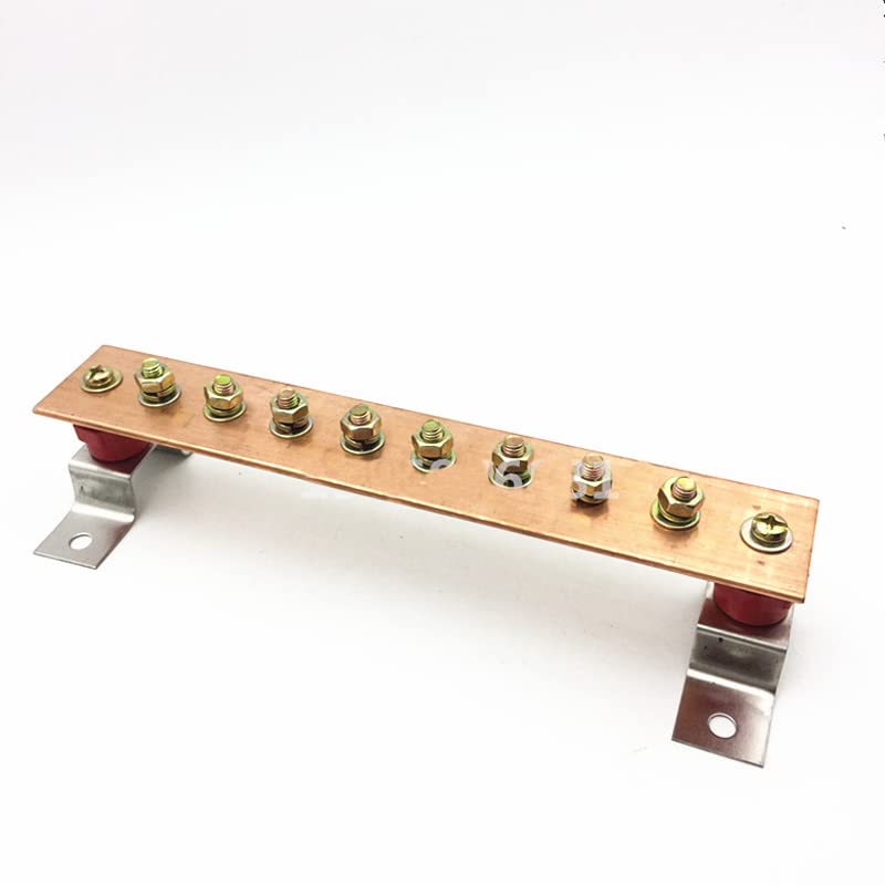 1pcs 4 * 40 * 300 Equipotential Busbar Room Tinned Copper Bar Grounding Busbar Earthing Bar