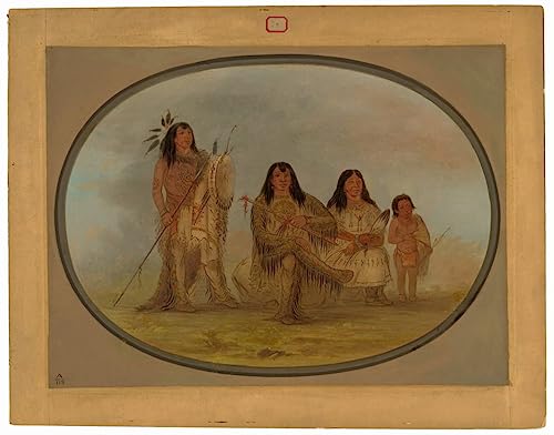Impression sur toile George Catlin chef pied-noir affiche artistique haut de gamme 50 x 70 cm