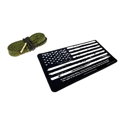 Ultimate Rifle Build Gun Cleaning Mat - 17x11” and (9mm .357 .380 .38 Cal) Reusable Barrel Snake Cover