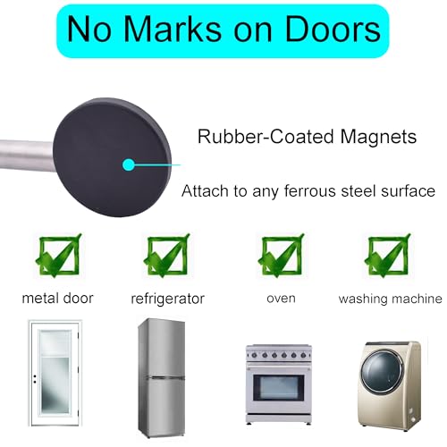 Yyst SMT0509 Type B 16 Inch-28 Inch Magnetic Curtain Rods For Metal Doors Magnetic Rod Extends For Iron And Steel Place, Magnetic Cafe Curtain Rod- W Magnets thumb #3