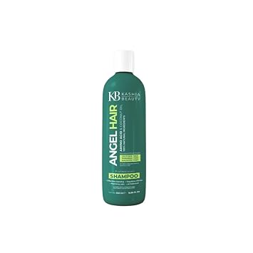 Kashia Beauty Angel Hair Shampoo 16.9 oz Sulfate Phosphate & Paraben Free Moisturizing Coconut & Wheat Protein Formula Strengthens Revitalizes & Protects Hair