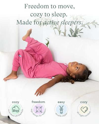 Image of PurComfy Supersoft Toddler Sleep Sack with Feet 1.0 TOG Premium Bamboo Viscose Sleep Bag Walker with Legs 12-18-24-2t-4t-5t