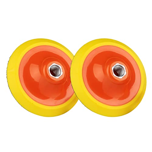 Ouya 2PCS 5 Inch Hook and Loop Backing Plate 5/8"-11 Thread Pads for Rotary Polishing Machine