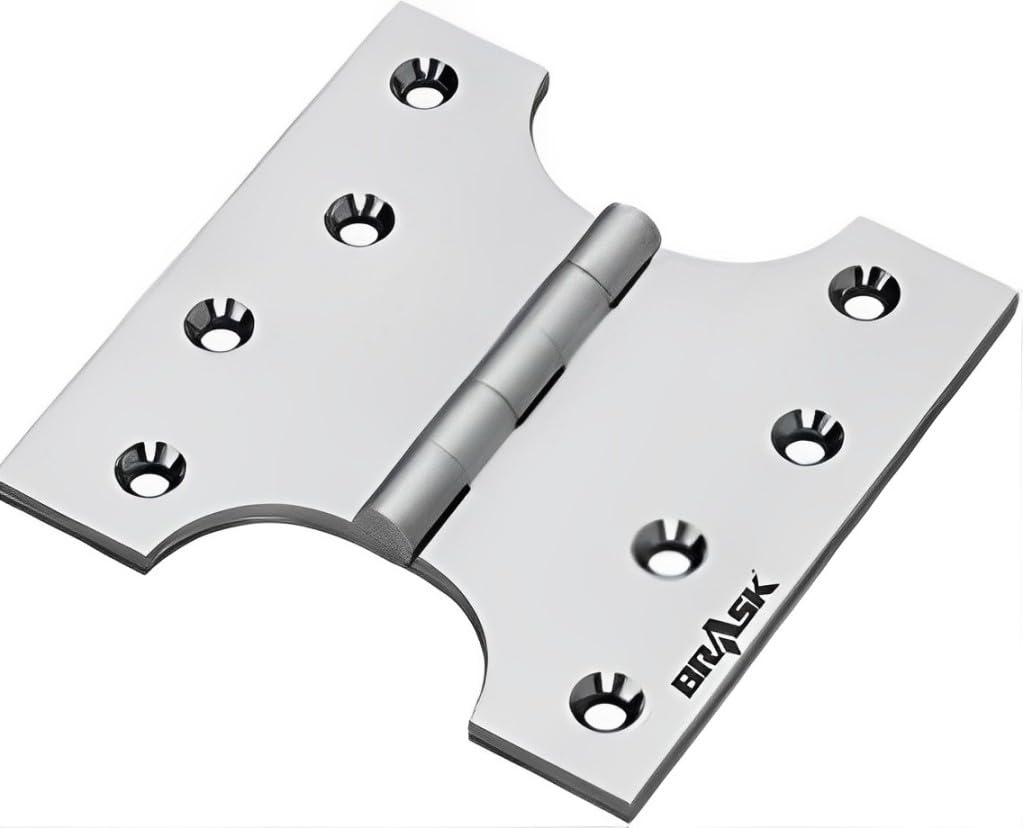 Brass Parliament Hinges 3" x 3" Inches | Heavy Duty Brass Hinges for Doors and Cabinets | Brass Wide Opening Hinges 3" | Extended Hinges | with Screws (1, Silver Satin) (B08ZM84MZP) Amazon Price History, Amazon Price Tracker