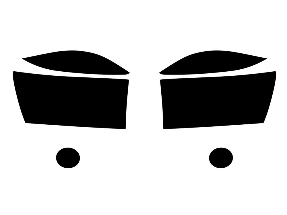 Rvinyl Headlight Pre Cut Film Cover Kit in Smoke Compatible with Dodge Ram 2006-2008 - Adhesive Backs