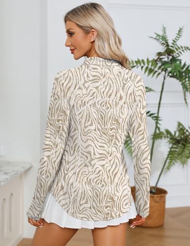 Image of LOMON Women Long Sleeve Shirts Sun Protection 1 /4 Zip Summer Quick Dry Hiking Shirts Quarter Zip Pullover for Women