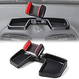 CheroCar Cellphone Multi-Mount Phone Bracket Holder Kit with Storage Box for Jeep Renegade 2015-2019, Auto Cell Dash Phone Mount Interior Accessories