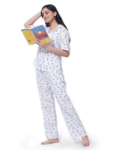 Image of B STORIES Women's Cotton Pyjama Set | Comfort and Relexed Nightsuit for Ladies