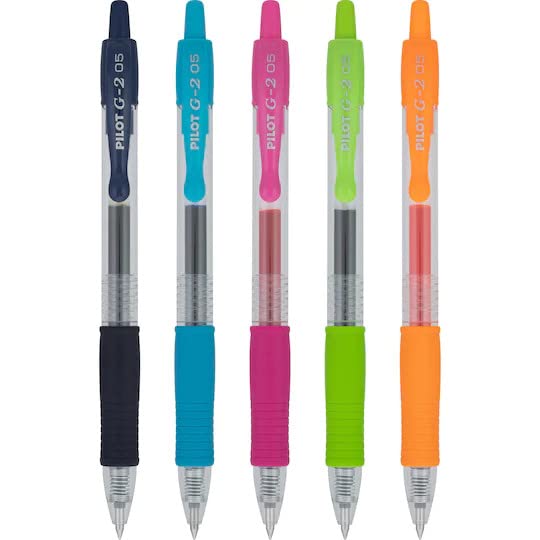 Pilot G2 Premium Retractable GelInk Rolling Ball Pens, Extra Fine
