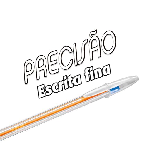BIC, Caneta Esferográfica Escrita Fina, Cristal Fina, Azul, 100 Unidades