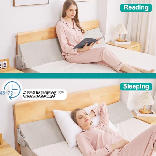 TokSay (99x25x15CM) Twin Size Bed Wedge Pillow for Headboard,Bed Gap Filler Between Mattress and Headboard, Adjustable High-Density Foam Pillow for Sleeping and Reading by TokSay - Image 5