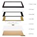upsimples 11x14 Diploma Frame with High Definition Glass, Display 8.5x11 Certificate with Black over Gold Mat, Degree Document Frame for Wall and Tabletop, Mahogany with Gold Beads, 1 Pack