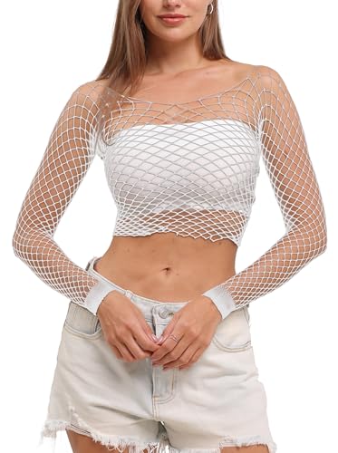 Image of Lemon Girl Women Fishnet Crop Tops Lingerie Babydoll Top Chemise One Size US 2-18