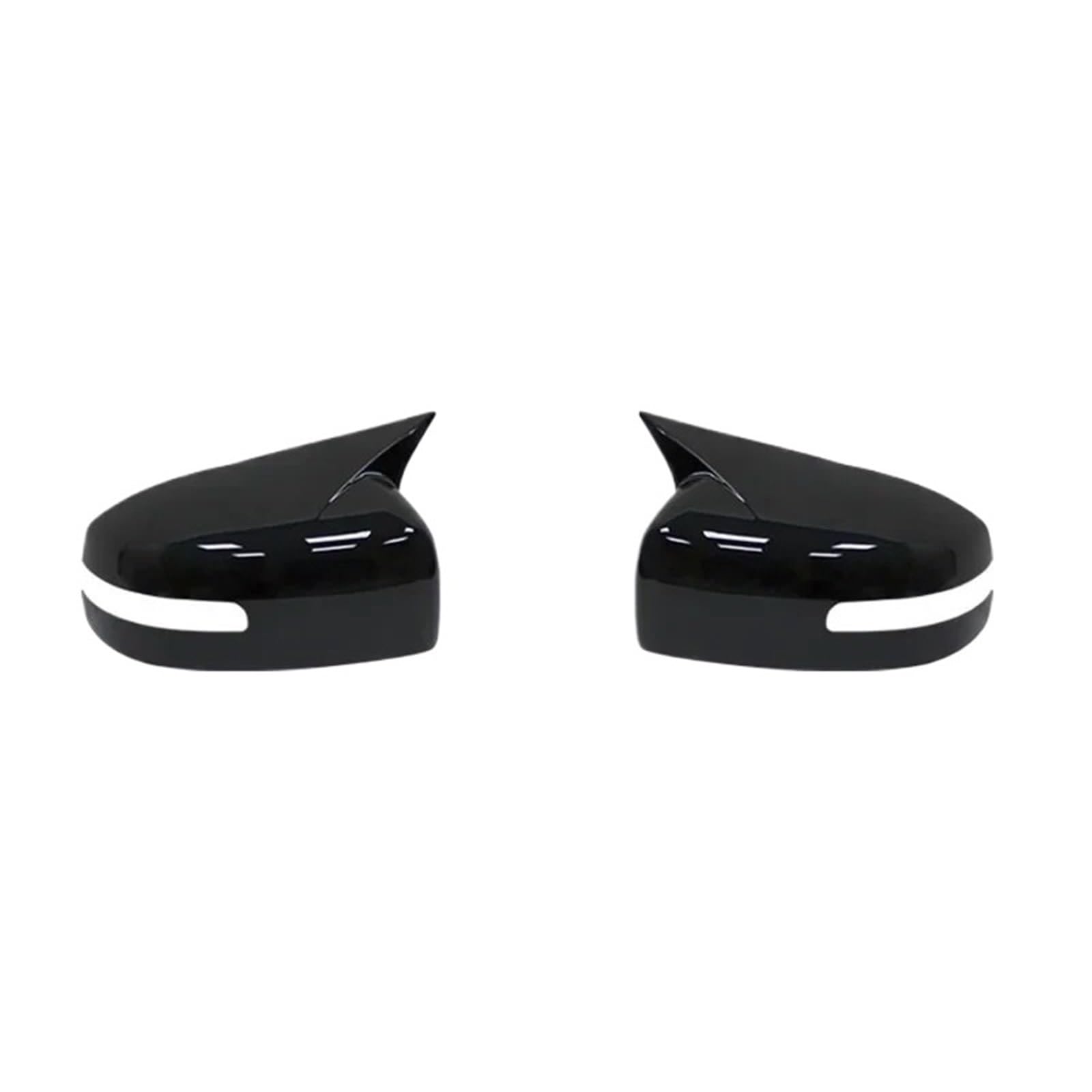 Wing Mirror Cover Caps for Mitsubishi for Lancer X 10 EX for EVO 2013-2016 Black Carbon Side Door Rearview Mirror Cover Cap Trim Shell Sticker Car Styling(Gloss Black)
