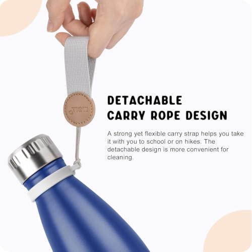 Image of Small Water Bottle,9 oz Stainless Steel Flask for Kids,Insulated Leakproof