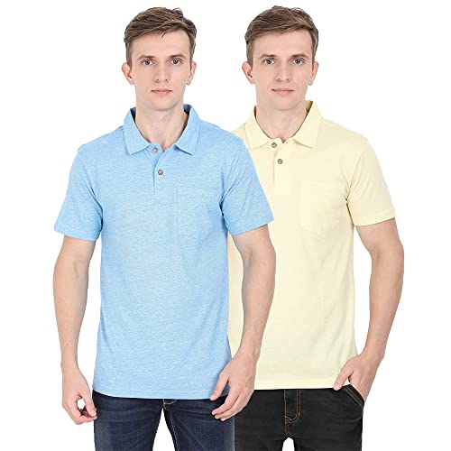 Image of ECOLINE Clothing Eco-Friendly Men's 50 /50 Blend Polo T-Shirt (Pack of 2)