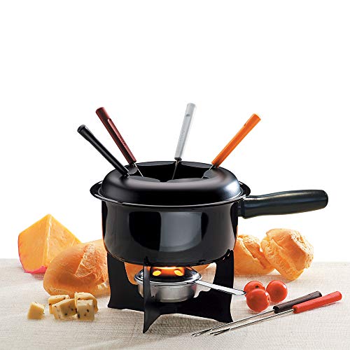Conjunto para Fondue com 10 Pecas, Brinox, Preto
