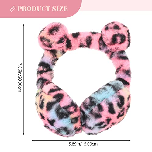 Adorable Earmuffs for Boys and Girls Soft Ear Foldable Ear Warmers for Outdoor Use for Girls Cute Leopard Print2