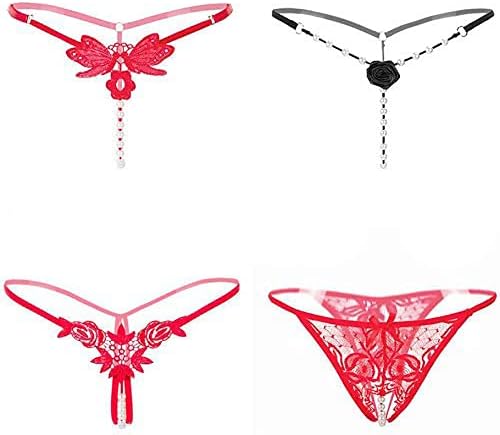 4 loaded thong ladies embroidered pearl 