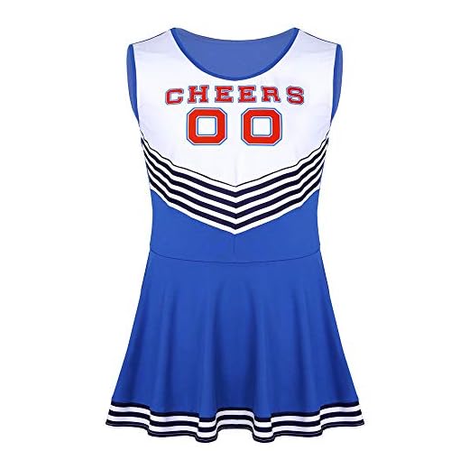 Damunderkläder, Set Herr Glee Cheerleader Kostym Sissy Crossdressing Sexig High School Rollspel Plisserad Klänning Gay Hot Uniform Outfit-Blue_Xl
