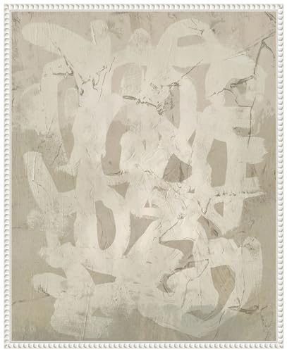 Amanti Art Framed Canvas Wall Art 28x23 Impasto Artifact II by June Erica Vess, Framed Wall Art Canvas, Abstract Artwork, Traditional Decor, Medium Poster Painting for Living Room, Bedroom, Bathroom