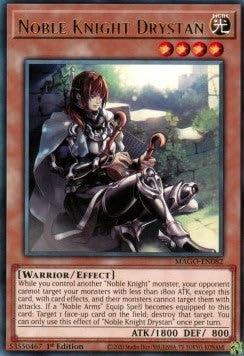 Noble Knight Drystan MAGO-EN082 Rare Englisch Boosterfrisch 1. Auflage - Maximum Gold - mit ReCollectibles-Versandschutz - für Yu-Gi-Oh!