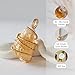 NEW Designs by Nature Gems Genuine Raw Citrine Necklace, Handmade Yellow Citrine Pendant, Wire Wrapped Gold Plated, Comes with a 24 Inch Chain Gold Plated, Women's Necklace, November Birthstone