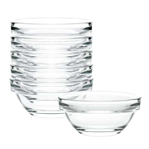 Iyulania Conjunto de 6 tigelas de vidro transparente, seguras para lava-louças e micro-ondas, tigelas de preparação grossas, ideais para preparar ingredientes, molhos, lanches, 70 g