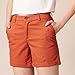 Amazon Essentials Women's Mid-Rise Slim-Fit 5 Inch Inseam Khaki Short (Available in Straight and Curvy Fits), Brick Red, 18
