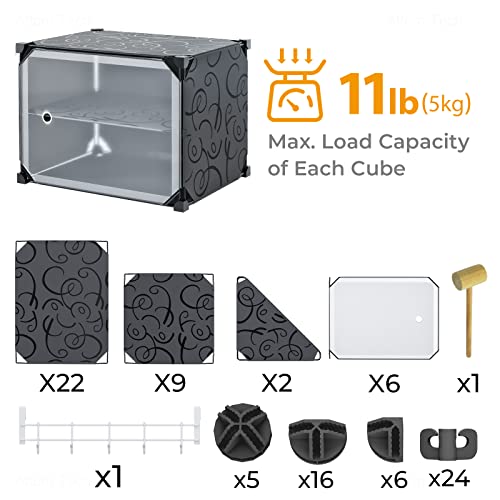 Nihome 24-Pair Shoe Organizer Cabinet With Doors And Top Shelf, Stackable, Expandable And Free-Standing Plastic Storage Rack For Entryway, Closet, Garage, Bedroom, Hallway And Office #TOP7