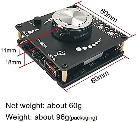 DollaTek ZK-502M Audio Mini 2.0 Stereo 50W+50W bluetooth Digital Amplifier Module 50W*2 AMP Amplificador Home Theater AUX USB