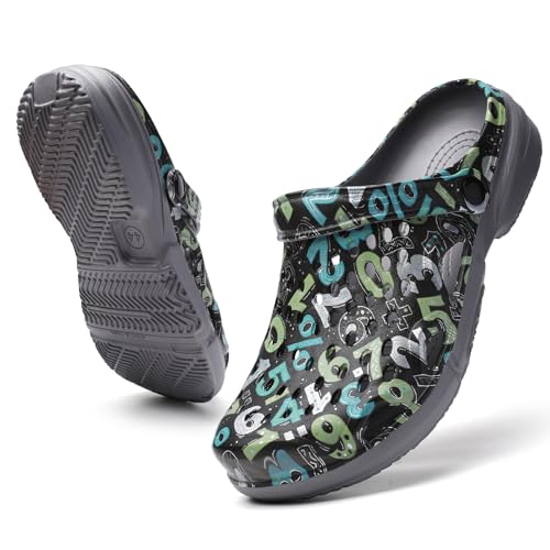 Image of CERYTHRINA Mens Garden Clogs Lightweight Breathable Slip on Sandals Fashions Pool Beach Shoes Non Slip Home Clogs Slippers