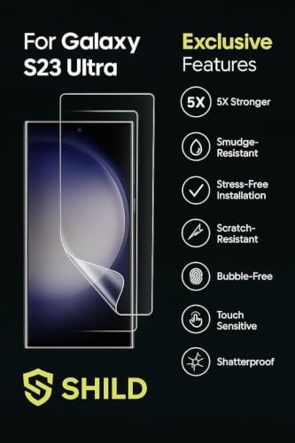 Image of Uyiton 2 Pack Screen Protector for Samsung Galaxy S23 Ultra & S22 Ultra (6.8-inch Curved Display) | HD Clear Flexible Film | Bubble-Free Easy Installation | Scratch Resistant | Case Friendly