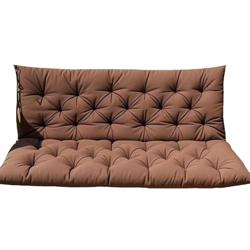Cojín de asiento para exteriores con respaldo de 120 x 100 cm, cómodo cojín de asiento y respaldo para columpios de Hollywood, lazos incluidos para un ajuste seguro