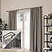 Umbra Twilight Double Curtain Rod Set – Wrap Around Design Ideal for Blackout or Room Darkening Panels, 30 to 84 Inches, Black