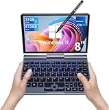 KOOSMILE Mini Laptop, Small Laptop Win11 Pro 8 inch HD Touch Screen 2-in-1 Pocket PC 12GB LPDDR5 RAM, 512GB/1TB SSD Wi-Fi 6,BT 5.2,HDMI,2MP Camera Convertible Laptop (P8N100-12GB+512GB)