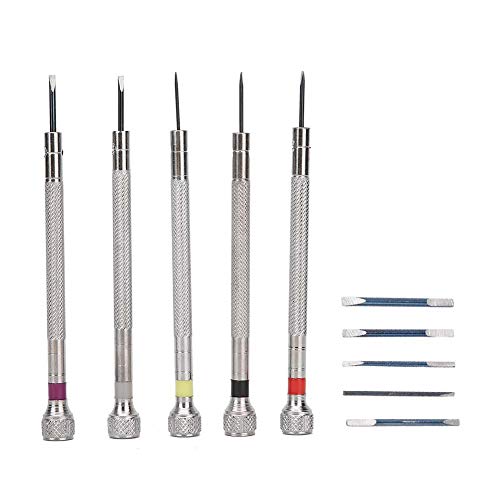 Screwdriver Set, Professionelle Uhrenschraubendreher, Federstahl Schlitzuhr Reparaturschraubendreher, Driver Schraubendreher Uhrmacher Reparatur Werkzeuge Cover