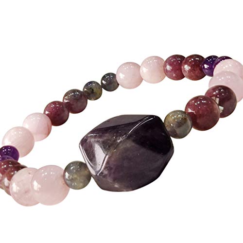 Image of Shubhanjali Crystal Elastic 8mm Stretch Customized Bracelet for Men and Women-(Standard,Multicolor)
