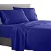 Clara Clark Supreme 1500 Collection 4pc Bed Sheet Set - King Size, Royal Blue